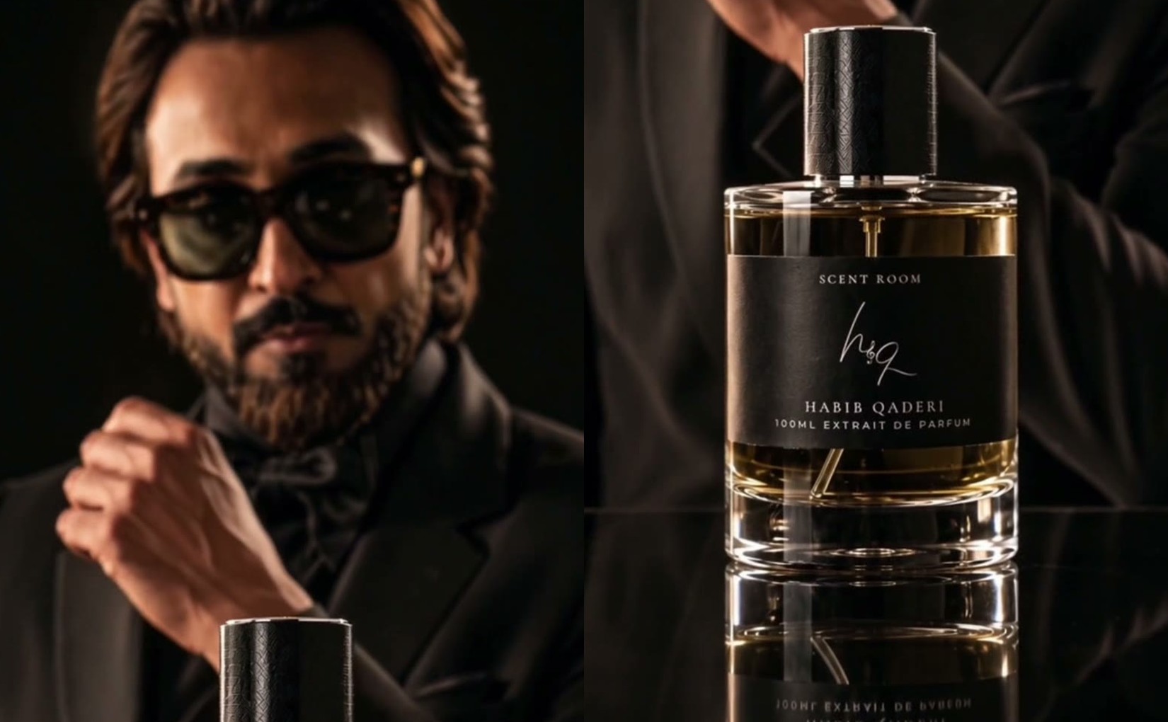 Frame from the HQ by Habib Qaderi launch film produced for Scent Room