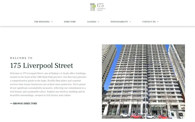 175 Liverpool Street website screenshot