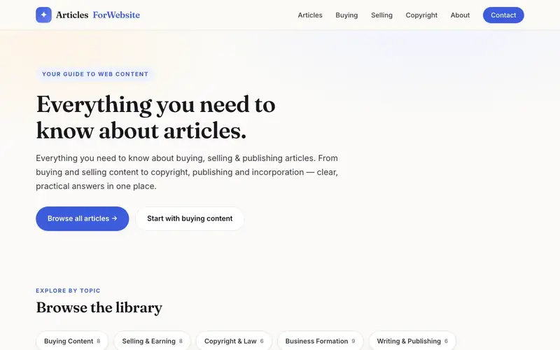 Article For Website website screenshot