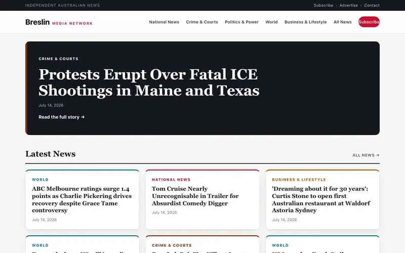 Breslin Media Network website screenshot