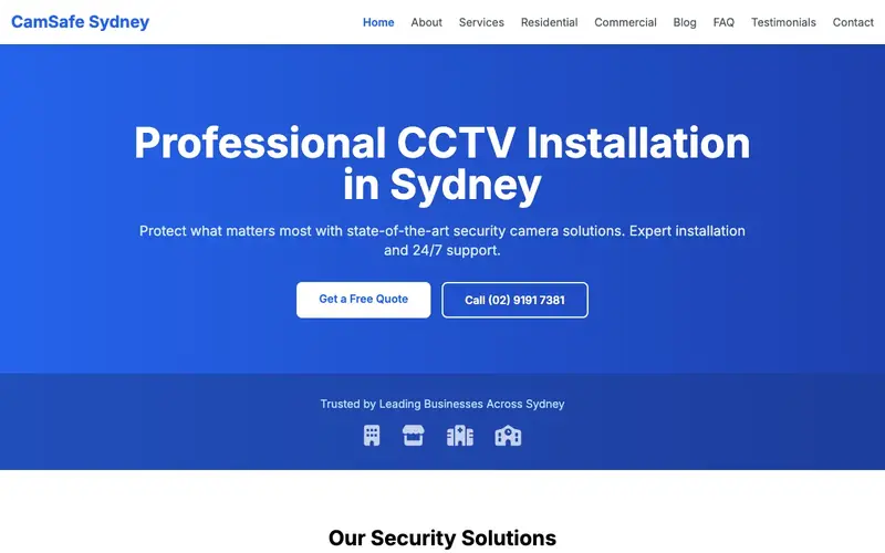 CamSafe Sydney website screenshot