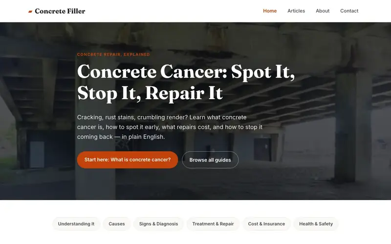 Concrete-Filler.net website screenshot