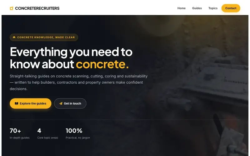 Concrete Recruiters website screenshot