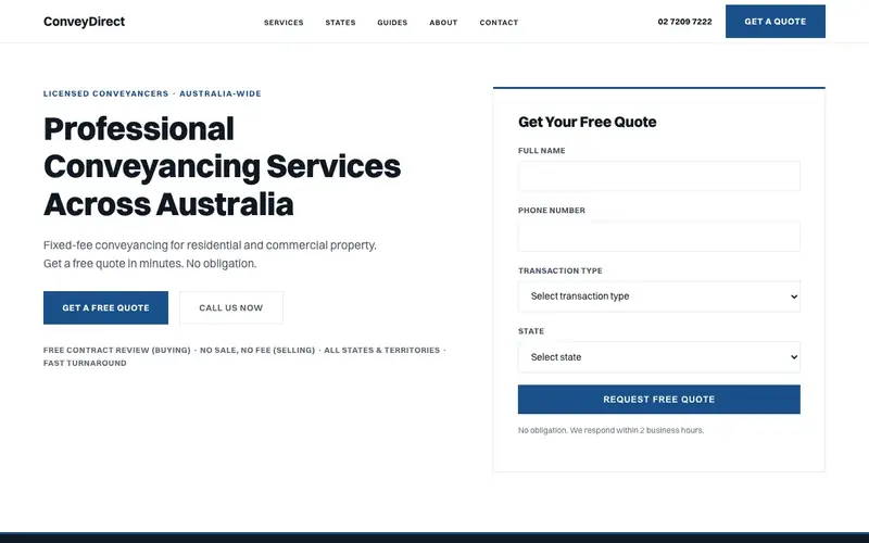 Convey Direct website screenshot
