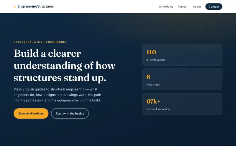 Engineering Structures website screenshot