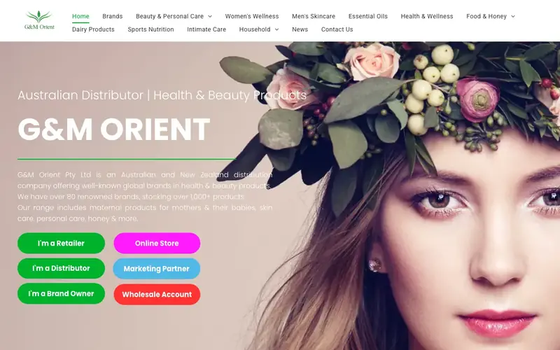 G&M ORIENT website screenshot