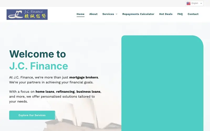 JC Finance website screenshot