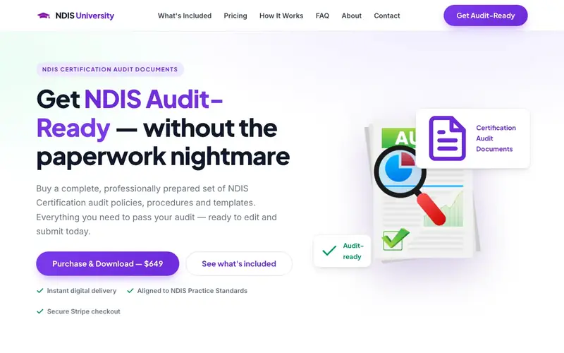 NDIS University website screenshot