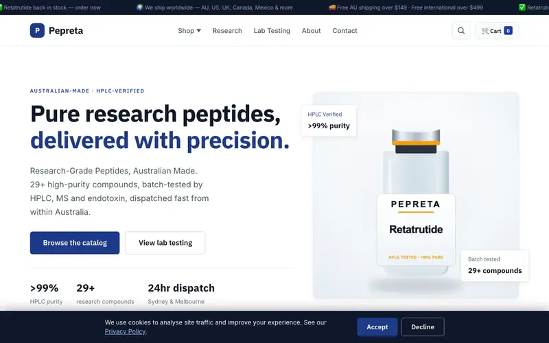 Pepreta website screenshot